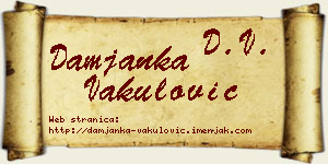 Damjanka Vakulović vizit kartica